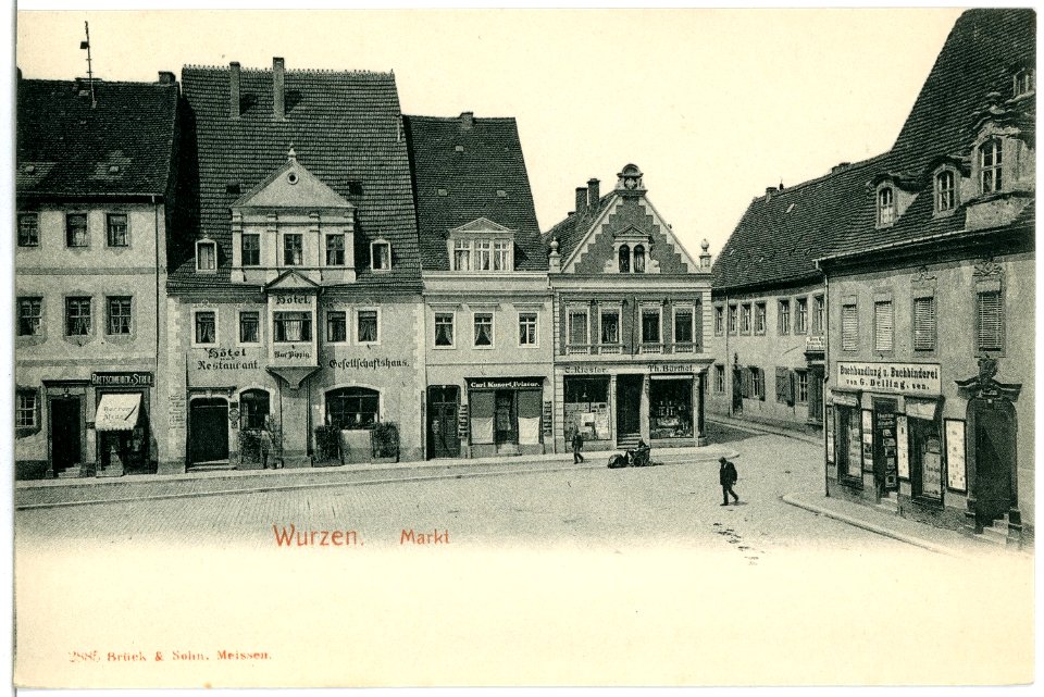 02885-Wurzen-1903-Markt und Hotel Gesellschaftshaus-Brück & Sohn Kunstverlag