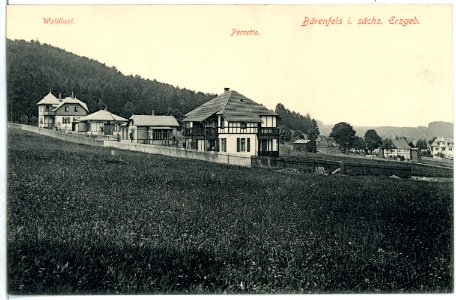 03004-Bärenfels-1903-Blick in den Ort, Waldlust, Perrete-Brück & Sohn Kunstverlag