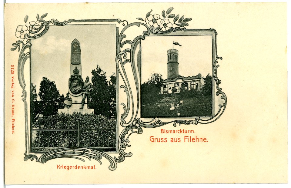 03129-Filehne-1903-Bismarckturm - Kriegerdenkmal-Brück & Sohn Kunstverlag