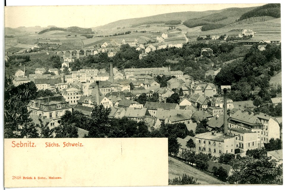 02848-Sebnitz-1903-Blick auf Sebnitz-Brück & Sohn Kunstverlag