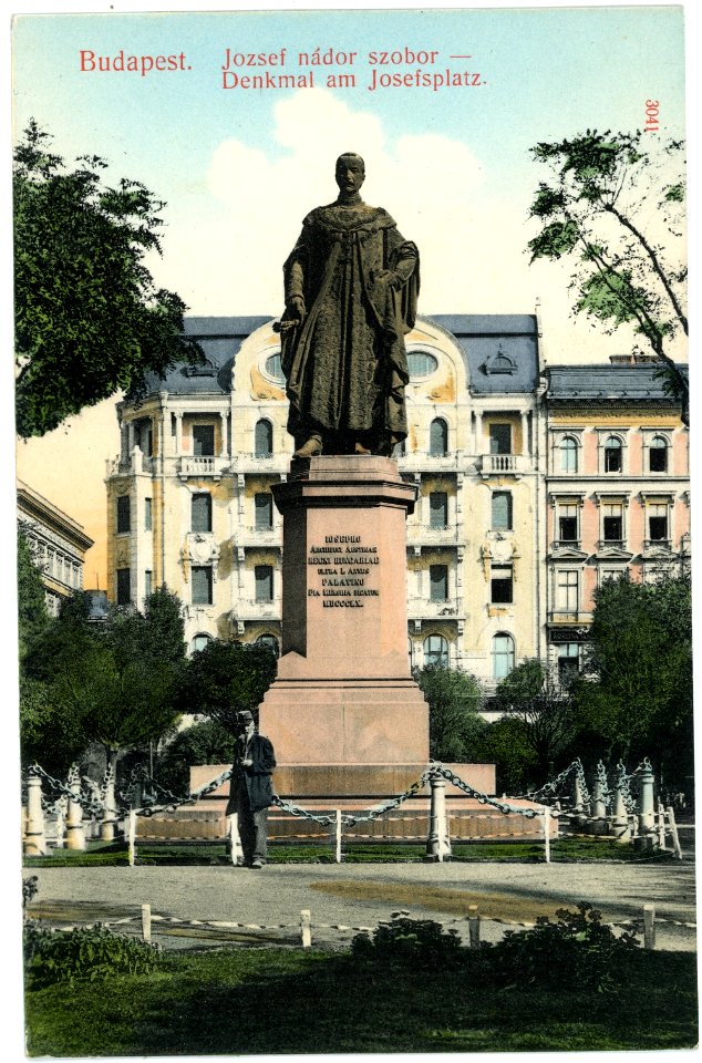 03041-Budapest-1903-Denkmal am Josefsplatz-Brück & Sohn Kunstverlag