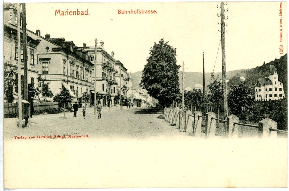 01983-Marienbad-1901-Bahnhofstraße-Brück & Sohn Kunstverlag
