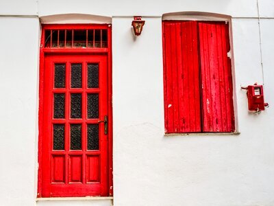 Village house door photo