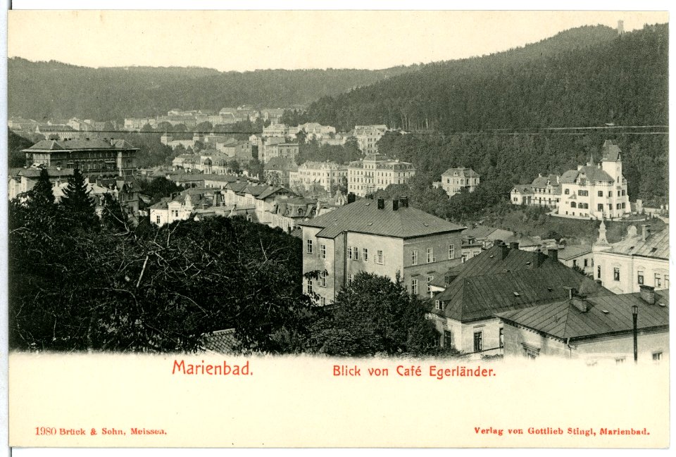 01980-Marienbad-1901-Blick vom Cafe Egerländer-Brück & Sohn Kunstverlag