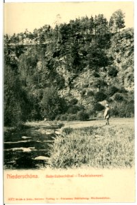03072-Niederschöna-1903-Bobritzbachtal - Teufelskanzel-Brück & Sohn Kunstverlag