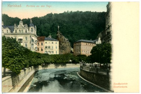 02077-Karlsbad-1901-Partie auf der Tepl-Brück & Sohn Kunstverlag