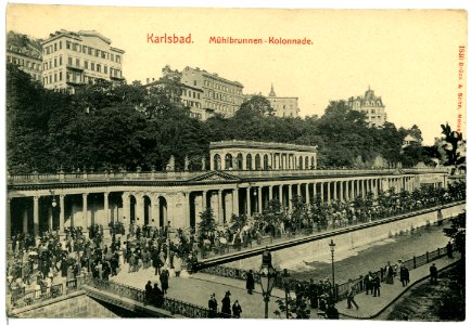 01840-Karlsbad-1901-Mühlbrunnenpromenade-Brück & Sohn Kunstverlag photo