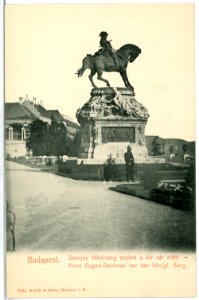 03044-Budapest-1903-Prinz Eugen Denkmal vor der königlichen Burg-Brück & Sohn Kunstverlag