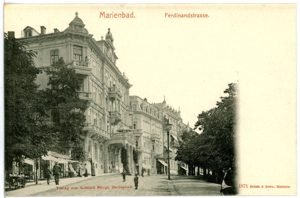 01971-Marienbad-1901-Ferdinandstraße-Brück & Sohn Kunstverlag