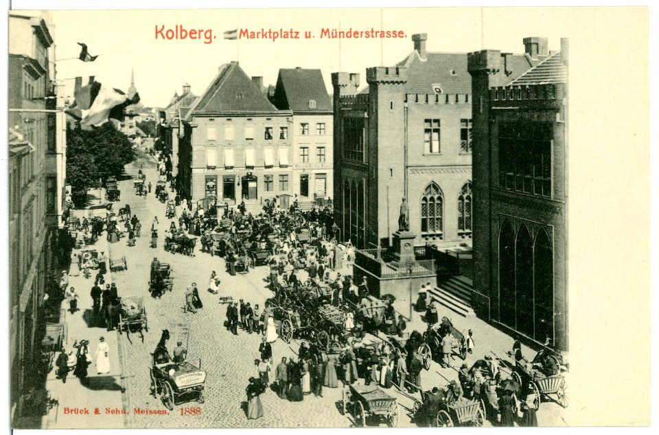 01888-Kolberg-1901-Marktplatz-Brück & Sohn Kunstverlag
