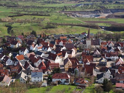 Village centre swabian alb mr berg