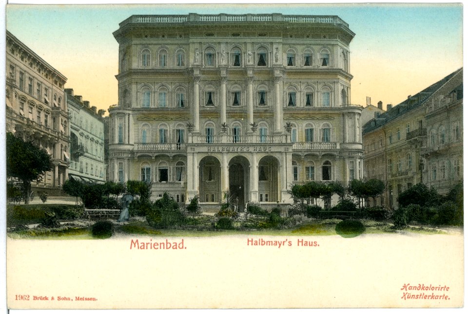 01962-Marienbad-1901-Halbmayers Haus-Brück & Sohn Kunstverlag
