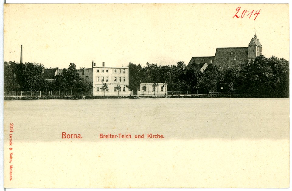 02014-Borna-1901-Breiter Teich und Kirche-Brück & Sohn Kunstverlag