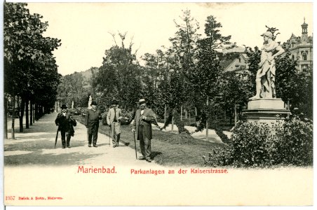 01957-Marienbad-1901-Parkanlagen an der Kaiserstraße-Brück & Sohn Kunstverlag