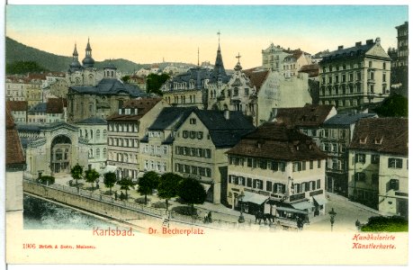 01906-Karlsbad-1901-Dr. Becherplatz-Brück & Sohn Kunstverlag