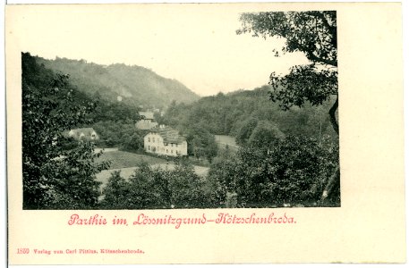 01859-Kötzschenbroda-1901-Partie im Lößnitzgrund-Brück & Sohn Kunstverlag