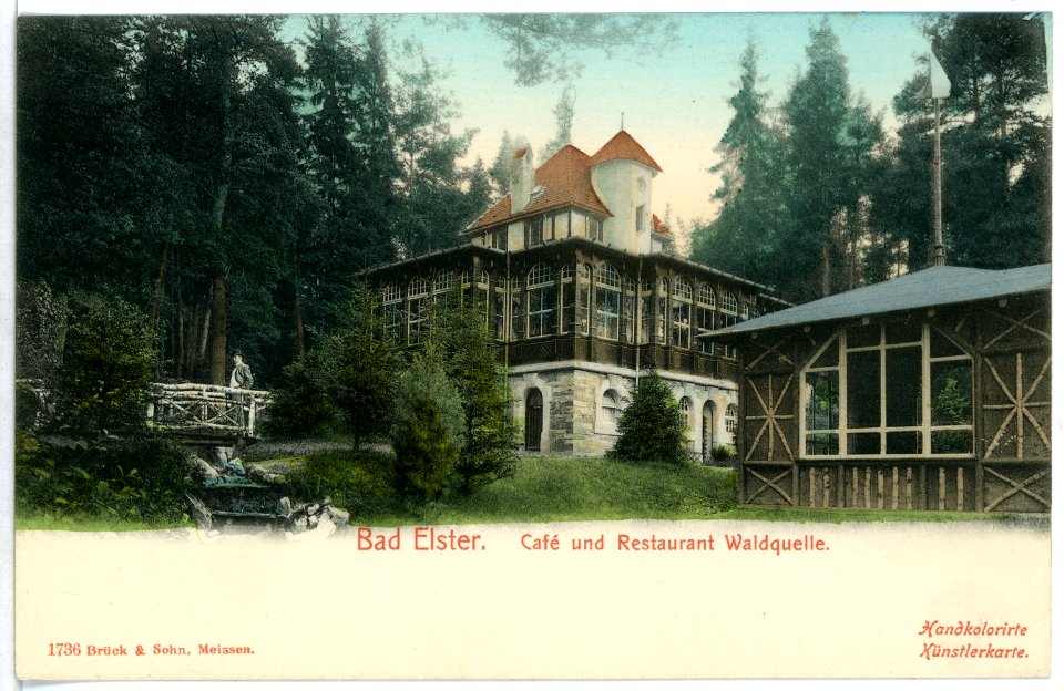 01736-Bad Elster-1901-Cafe Waldquelle-Brück & Sohn Kunstverlag