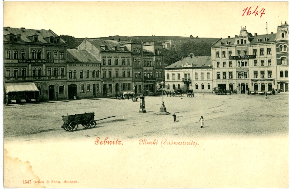 01647-Sebnitz-1901-Markt (Südwestseite)-Brück & Sohn Kunstverlag