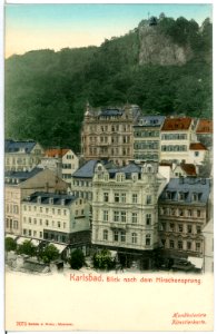 02073-Karlsbad-1901-Blick auf den Hirschensprung-Brück & Sohn Kunstverlag