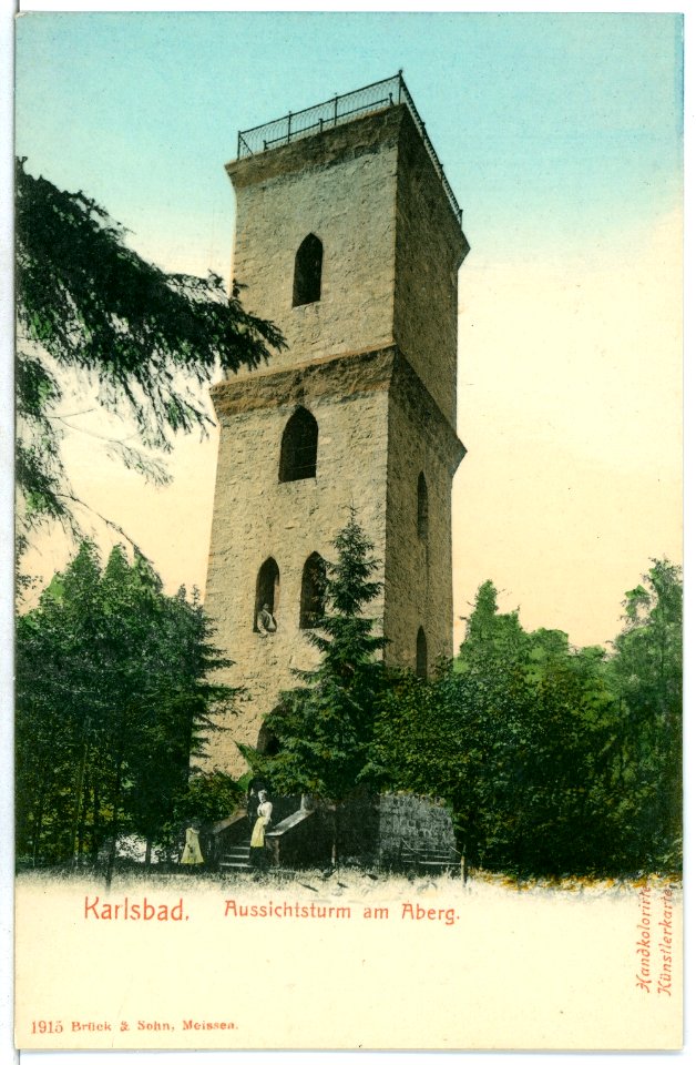 01915-Karlsbad-1901-Aussichtsturm-Brück & Sohn Kunstverlag