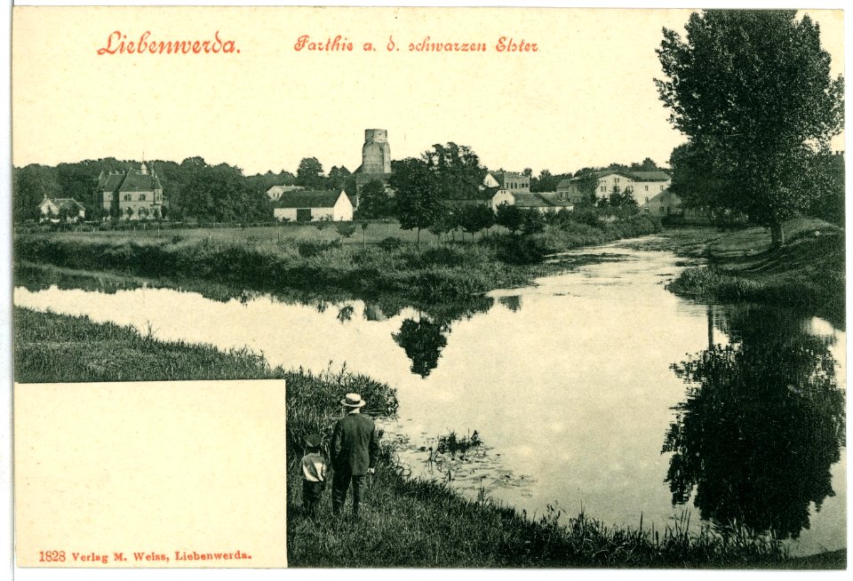 01828-Liebenwerda-1901-Partie an der schwarzen Elster-Brück & Sohn Kunstverlag