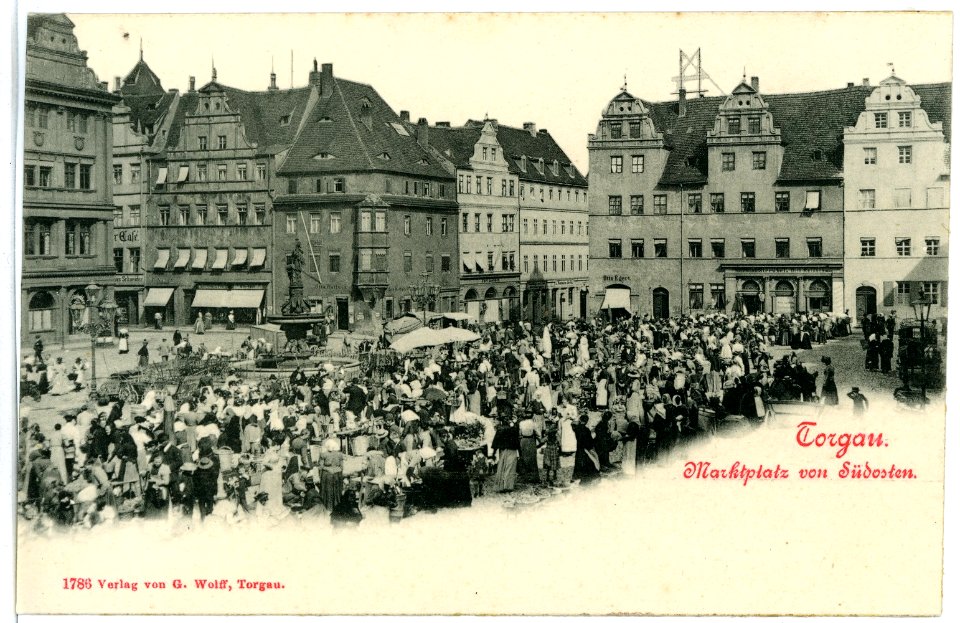 01786-Torgau-1901-Marktplatz-Brück & Sohn Kunstverlag