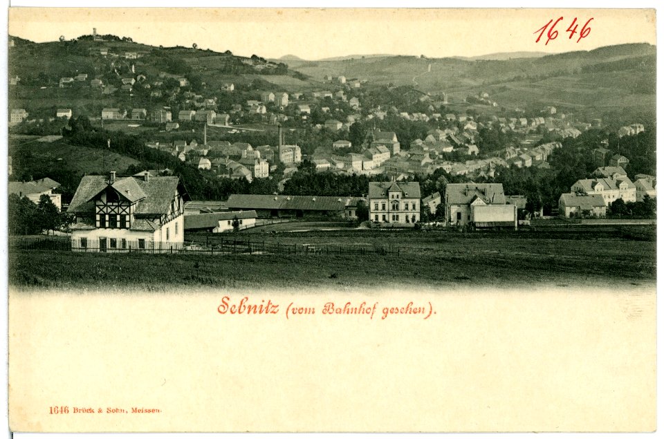 01646-Sebnitz-1901-vom Bahnhof gesehen-Brück & Sohn Kunstverlag