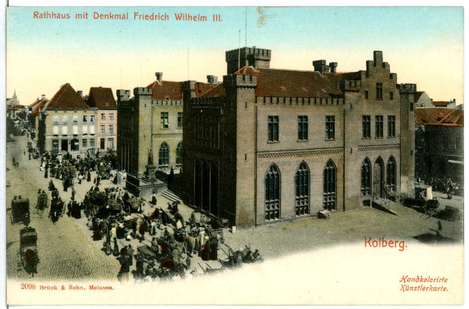 02098-Kolberg-1901-Rathaus und Denkmal-Brück & Sohn Kunstverlag