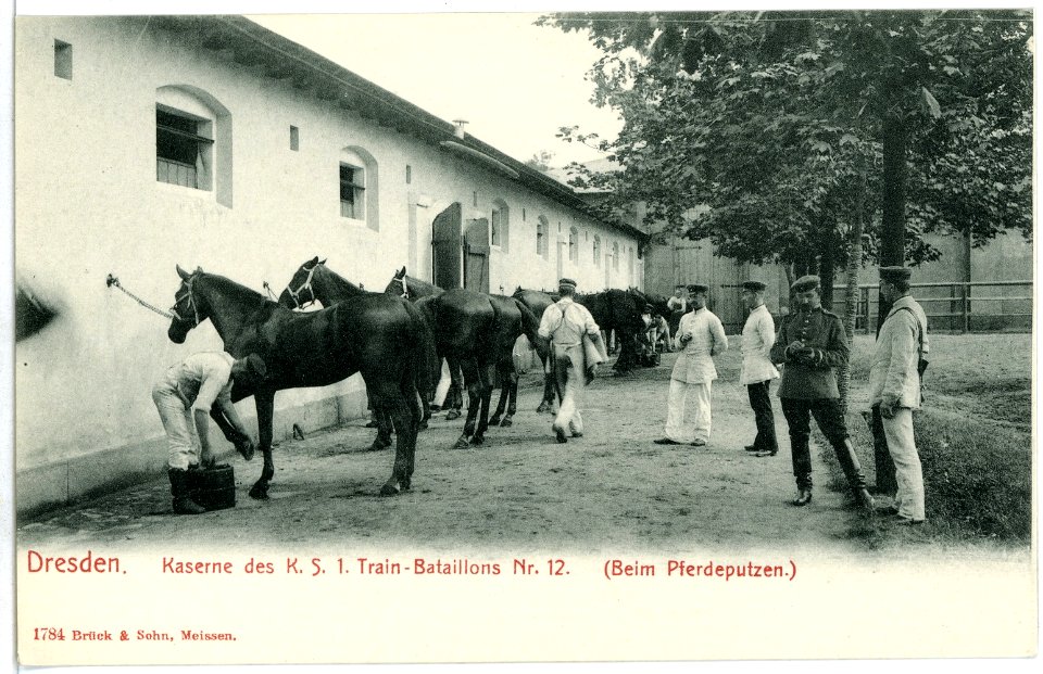 01784-Dresden-1901-Kaserne des Trainbataillons-Brück & Sohn Kunstverlag