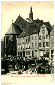 02083-Kolberg-1901-Markt mit Mariendom-Brück & Sohn Kunstverlag