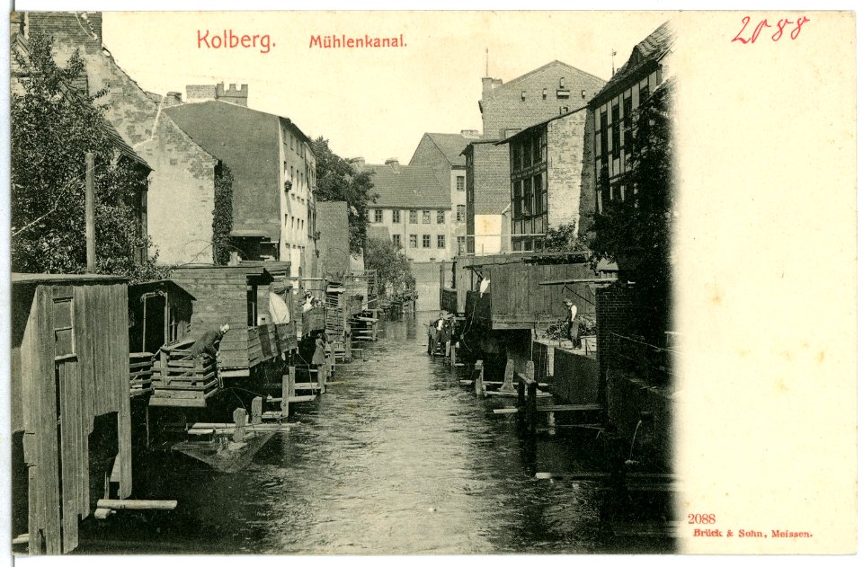 02088-Kolberg-1901-Mühlenkanal-Brück & Sohn Kunstverlag