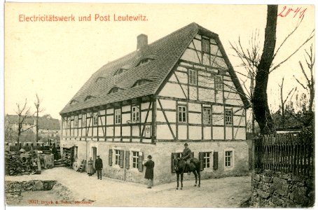 02041-Leutewitz-1901-Elektrizitätswerk und Post-Brück & Sohn Kunstverlag