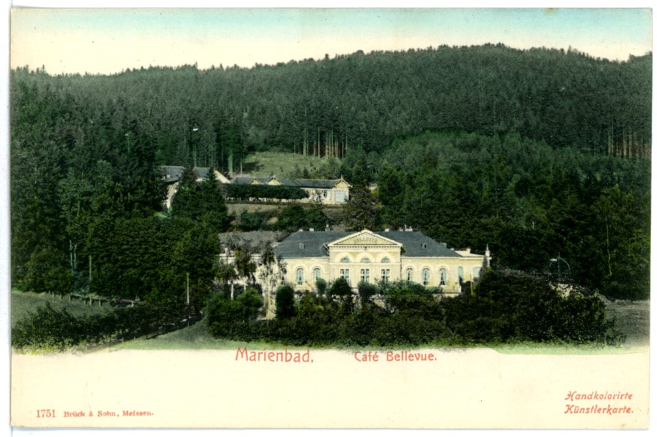 01751-Marienbad-1901-Cafe Bellevue-Brück & Sohn Kunstverlag