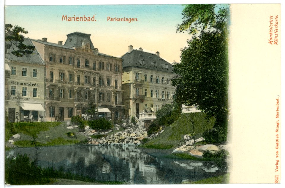 02341-Marienbad-1902-Parkanlagen-Brück & Sohn Kunstverlag