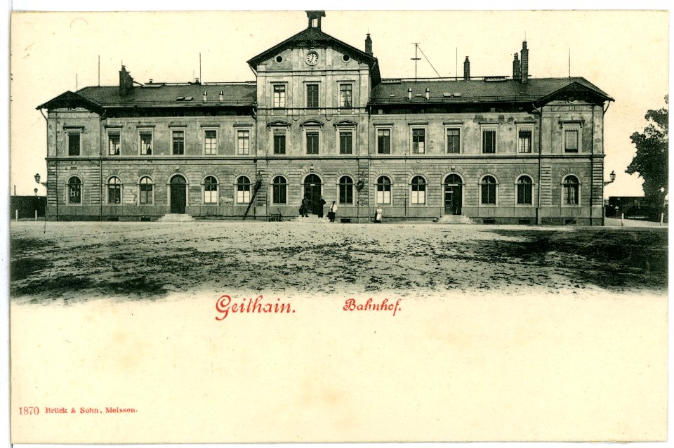 01870-Geithain-1901-Bahnhof-Brück & Sohn Kunstverlag
