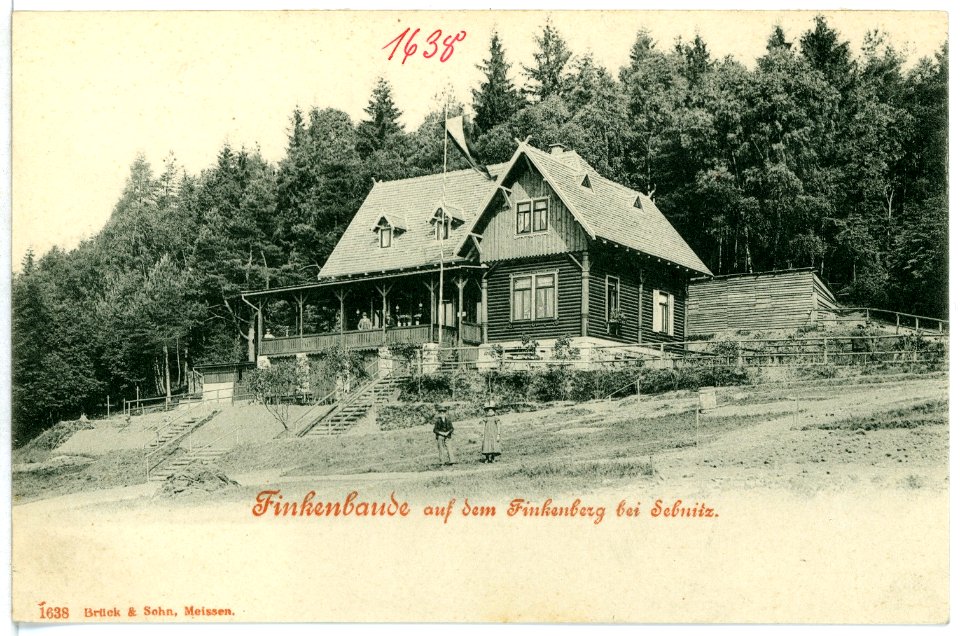 01638-Sebnitz-1901-Finkenbaude auf dem Finkenberg-Brück & Sohn Kunstverlag