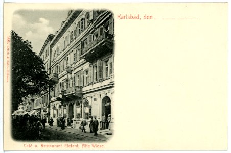 02064-Karlsbad-1901-Cafe Elefant, Alte Wiese-Brück & Sohn Kunstverlag