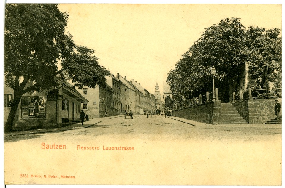 02551-Bautzen-1902-Äußere Lauenstraße-Brück & Sohn Kunstverlag