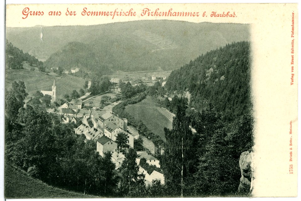 01753-Pirkenhammer-1901-Blick auf Pirkenhammer-Brück & Sohn Kunstverlag