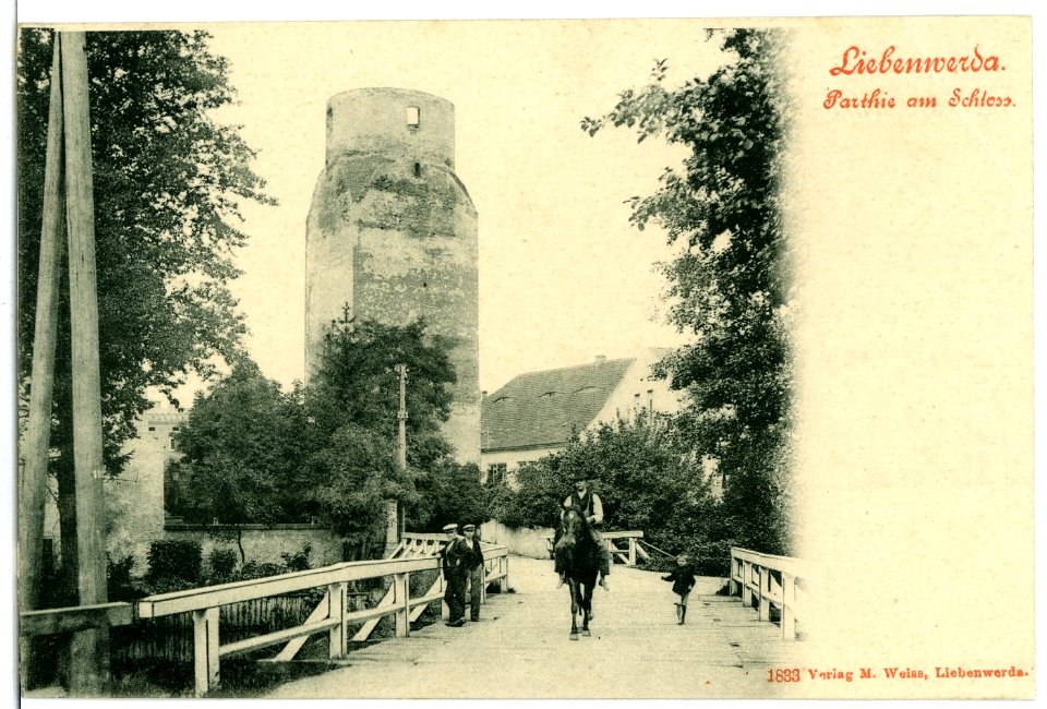 01833-Liebenwerda-1901-Partie am Schloß-Brück & Sohn Kunstverlag