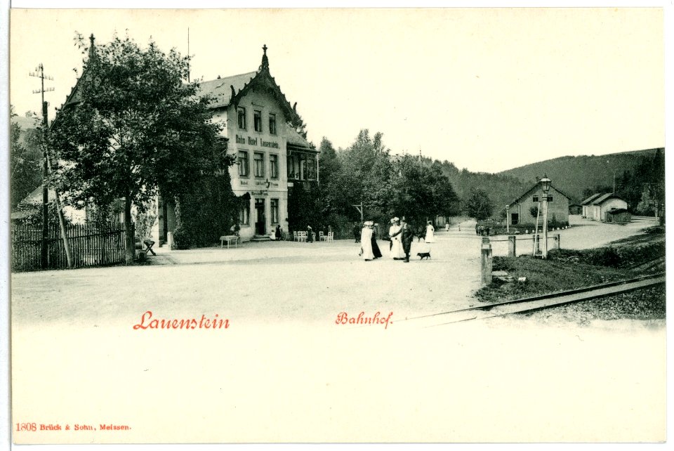 01808-Lauenstein-1901-Bahnhof-Brück & Sohn Kunstverlag