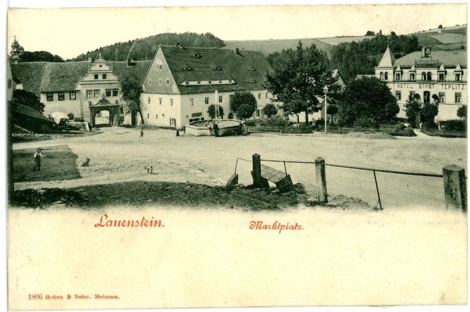 01806-Lauenstein-1901-Marktplatz-Brück & Sohn Kunstverlag