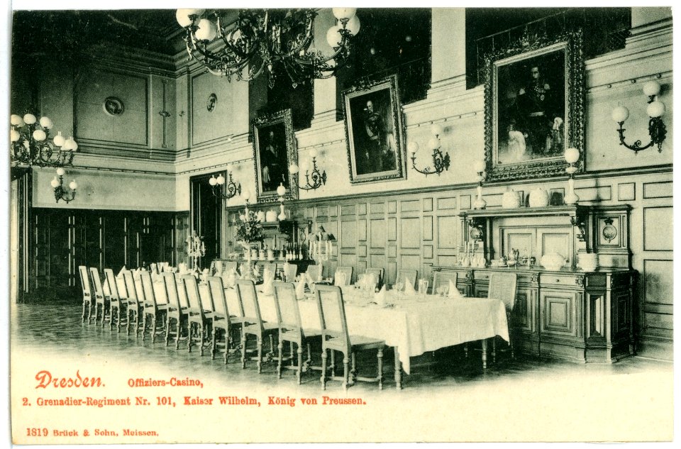 01819-Dresden-1901-Offizierskasino der 2. Grenadier-Regiments-Brück & Sohn Kunstverlag