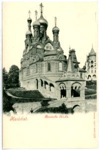 01805-Karlsbad-1901-Russische Kirche-Brück & Sohn Kunstverlag