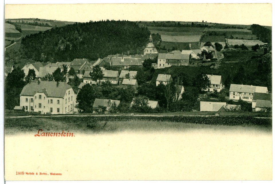 01809-Lauenstein-1901-Blick auf Lauenstein-Brück & Sohn Kunstverlag