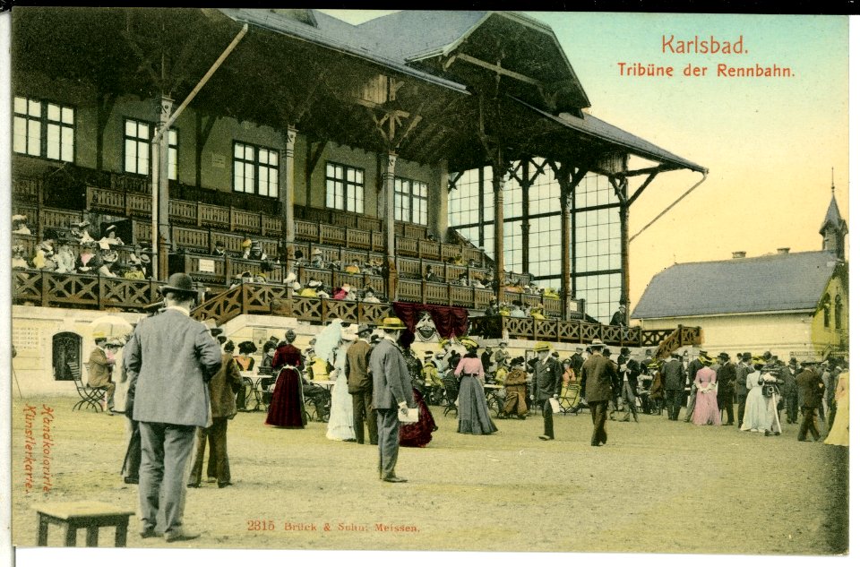 02315-Karlsbad-1902-Tribüne der Rennbahn-Brück & Sohn Kunstverlag