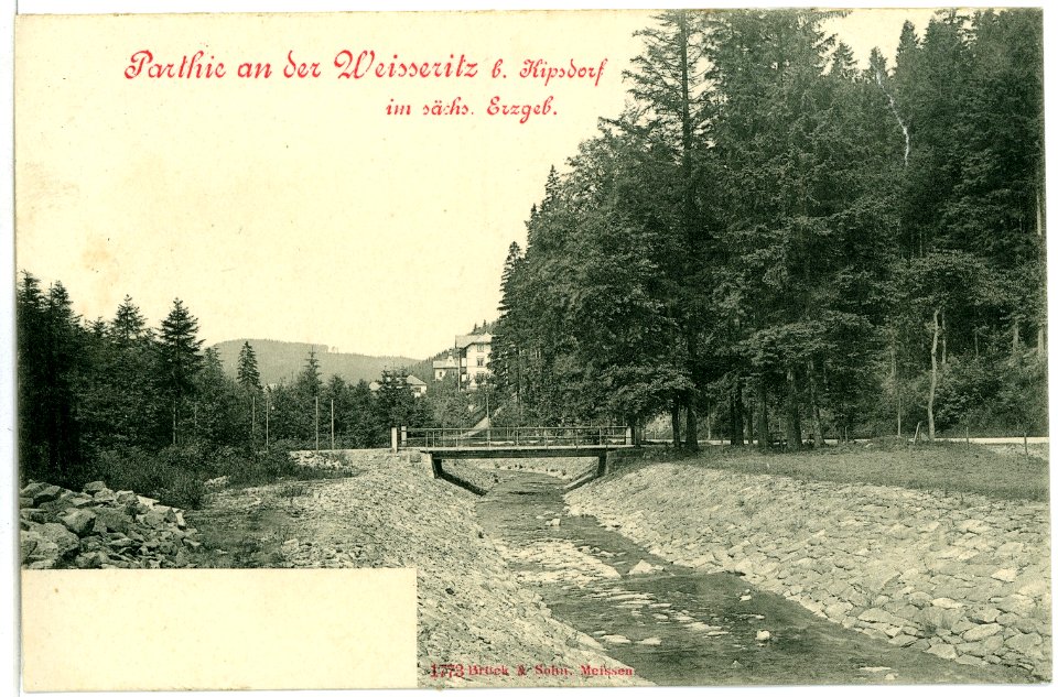 01773-Kipsdorf-1901-Partie an der Weisseritz-Brück & Sohn Kunstverlag