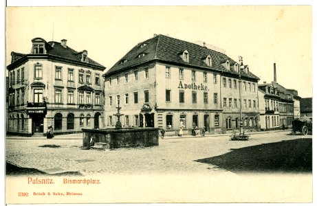 02392-Pulsnitz-1902-Bismarkplatz-Brück & Sohn Kunstverlag
