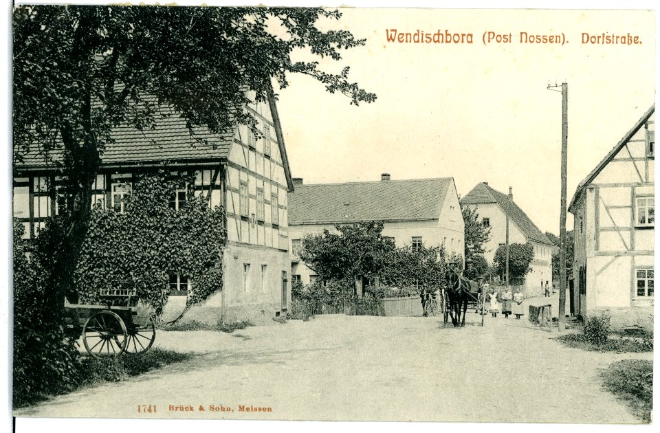 01741-Wendischbora-1901-Dorfstraße-Brück & Sohn Kunstverlag