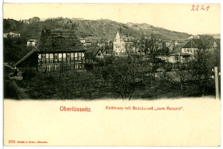 02224-Oberlößnitz-1901-Rathaus und Restaurant "zum Russen"-Brück & Sohn Kunstverlag